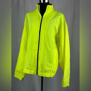 VINTAGE MENS UZZI BRIGHT YELLOW WINDBREAKER
